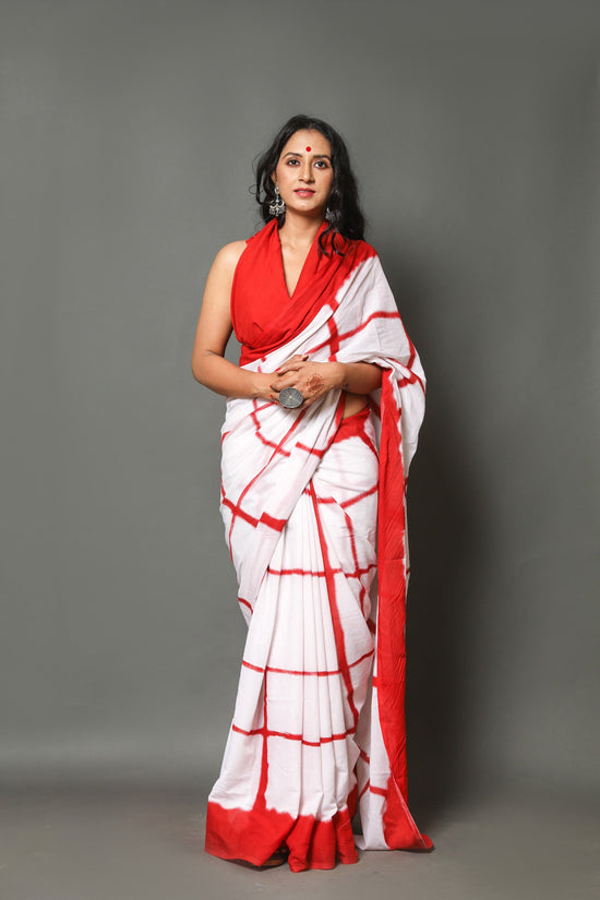 Printed Cotton  Mulmul Saree With Blouse Piece