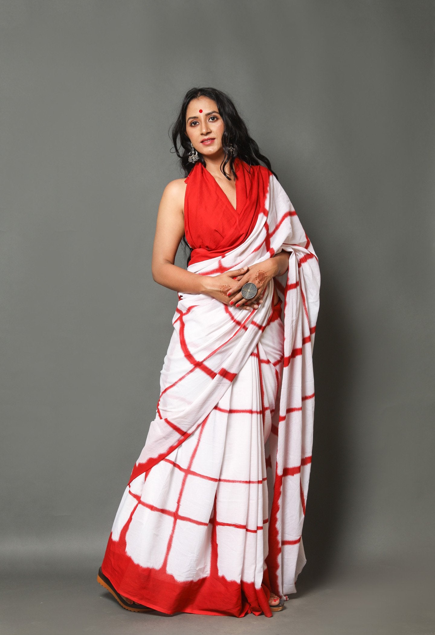 Printed Cotton  Mulmul Saree With Blouse Piece