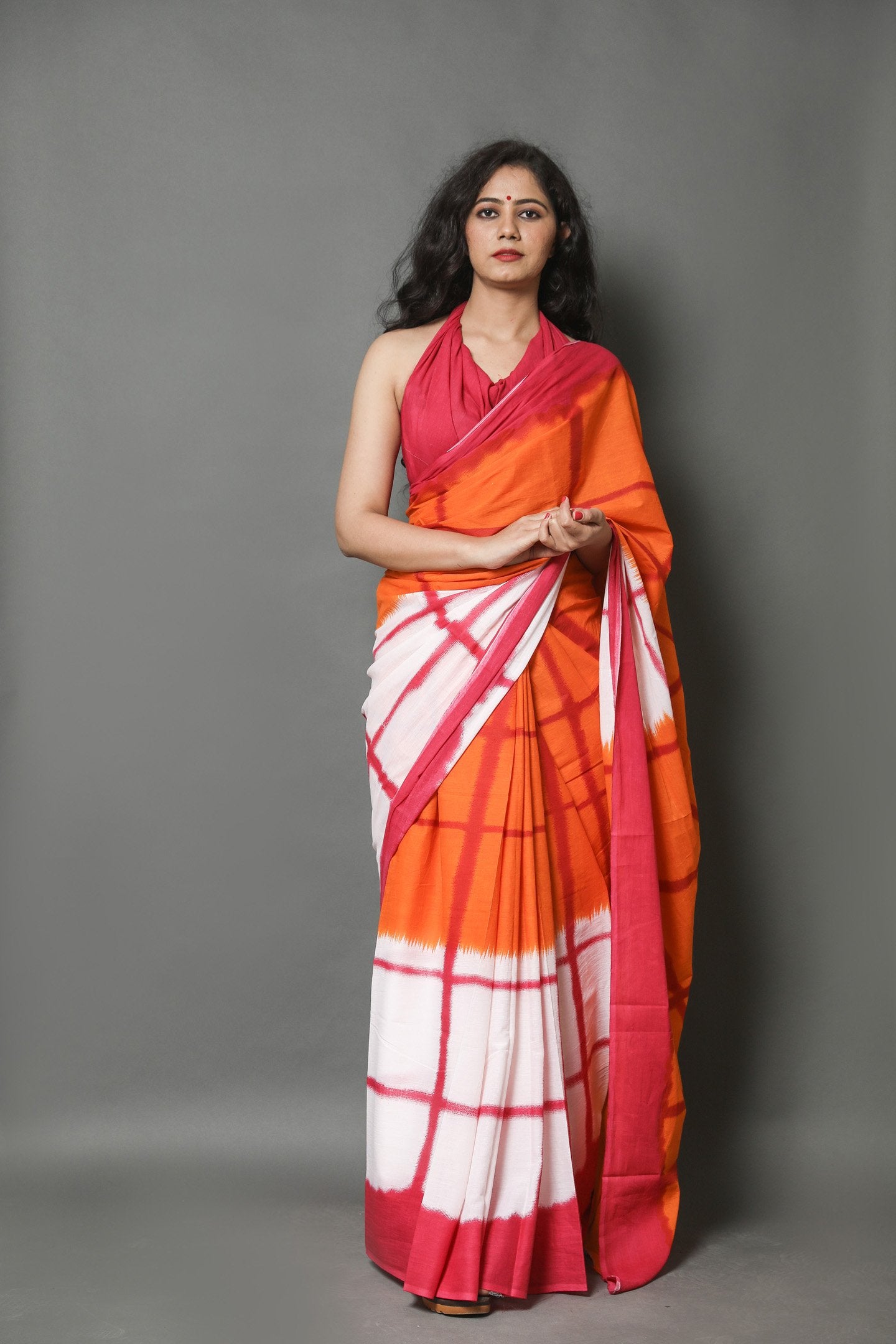Printed  Cotton Mulmul Saree With Blouse Piece