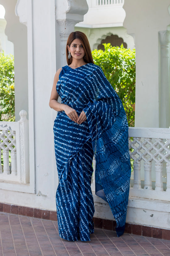 Pompom Lace Jaipuri Print Pure Soft Cotton Mulmul Saree With Blouse Piece