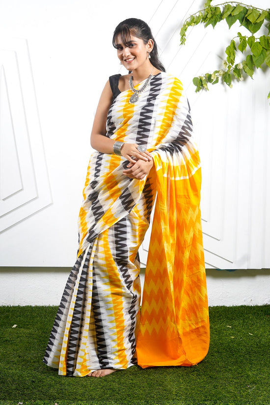 Cotton mulmul saree (MULTICOLOR)