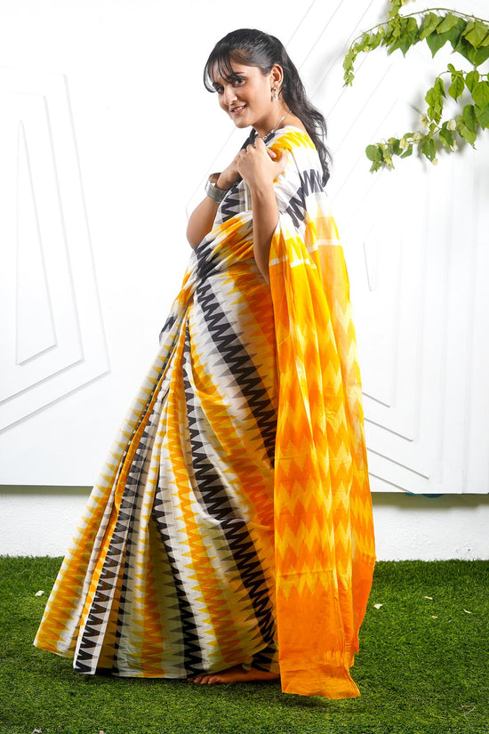 Cotton mulmul saree (MULTICOLOR)